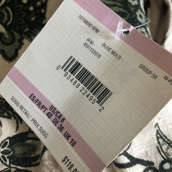 Anne Klein Beige & Green Dress - Picture 7 of 10